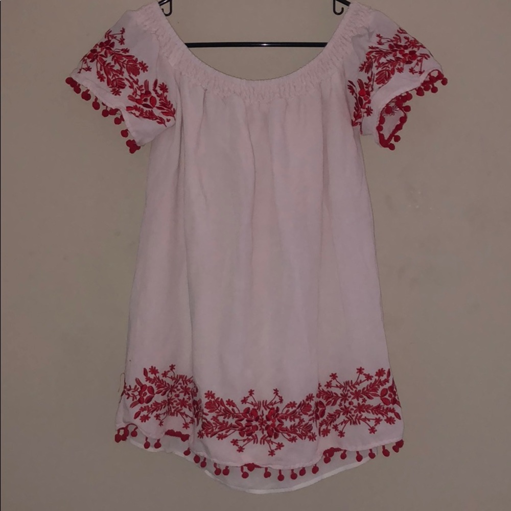 Off the shoulder, Pom Pom dress